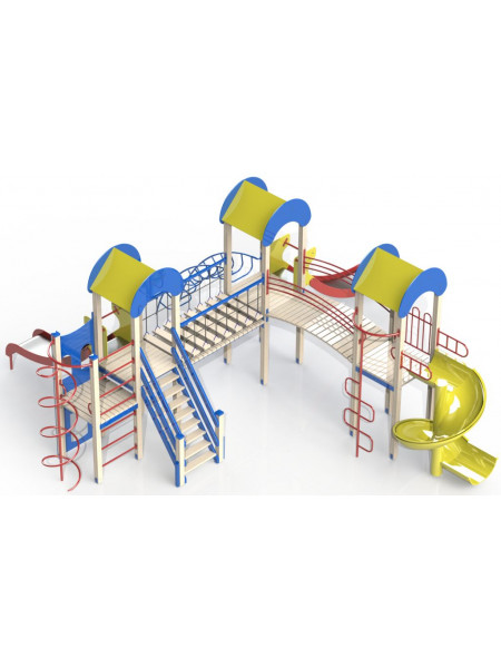 Ігровий майданчик "Місток + гвинтова гірка"